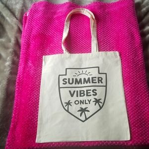 Summer Vibes Cotton Tote Bag